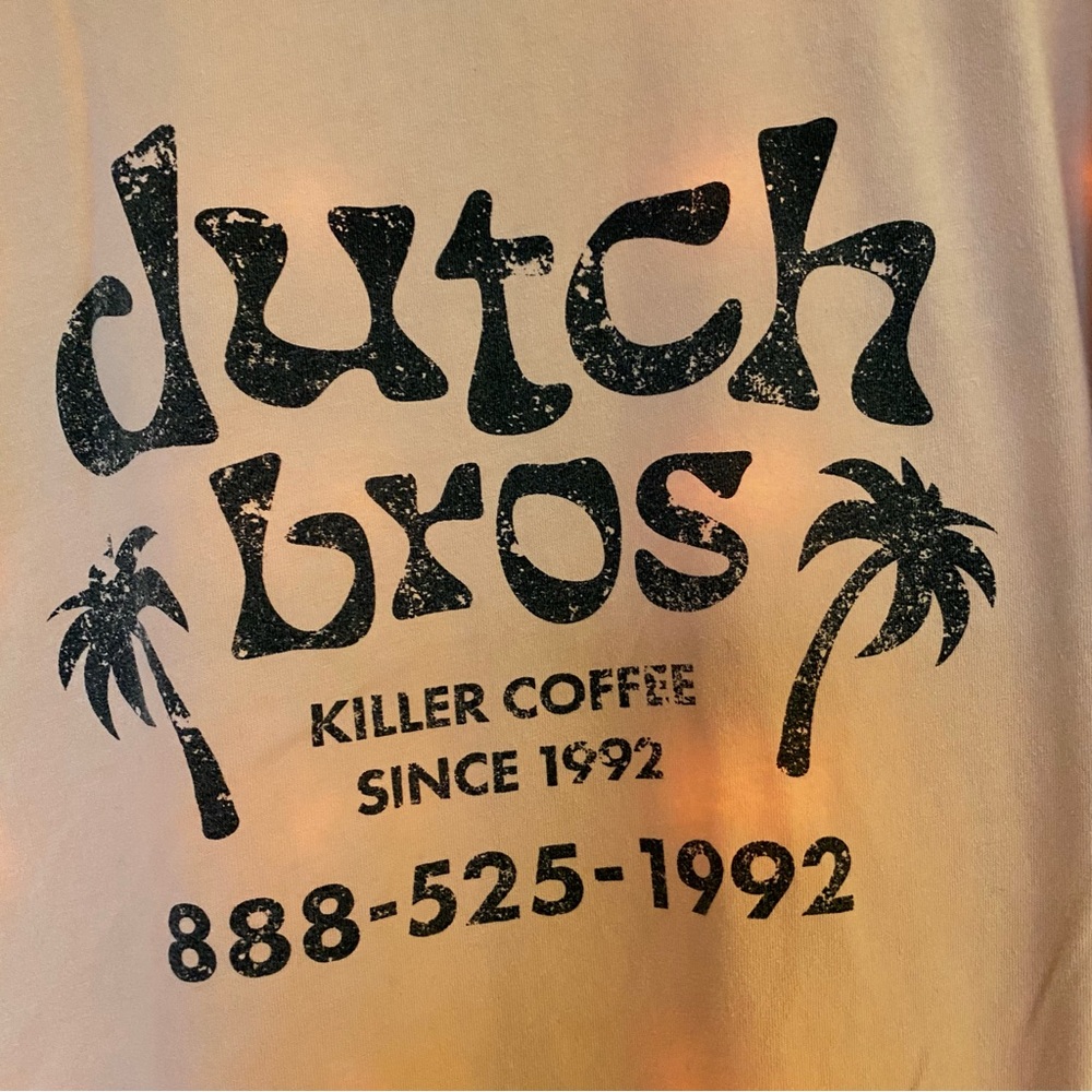 Peach-Orange Short Sleeve Dutch Bros Tee